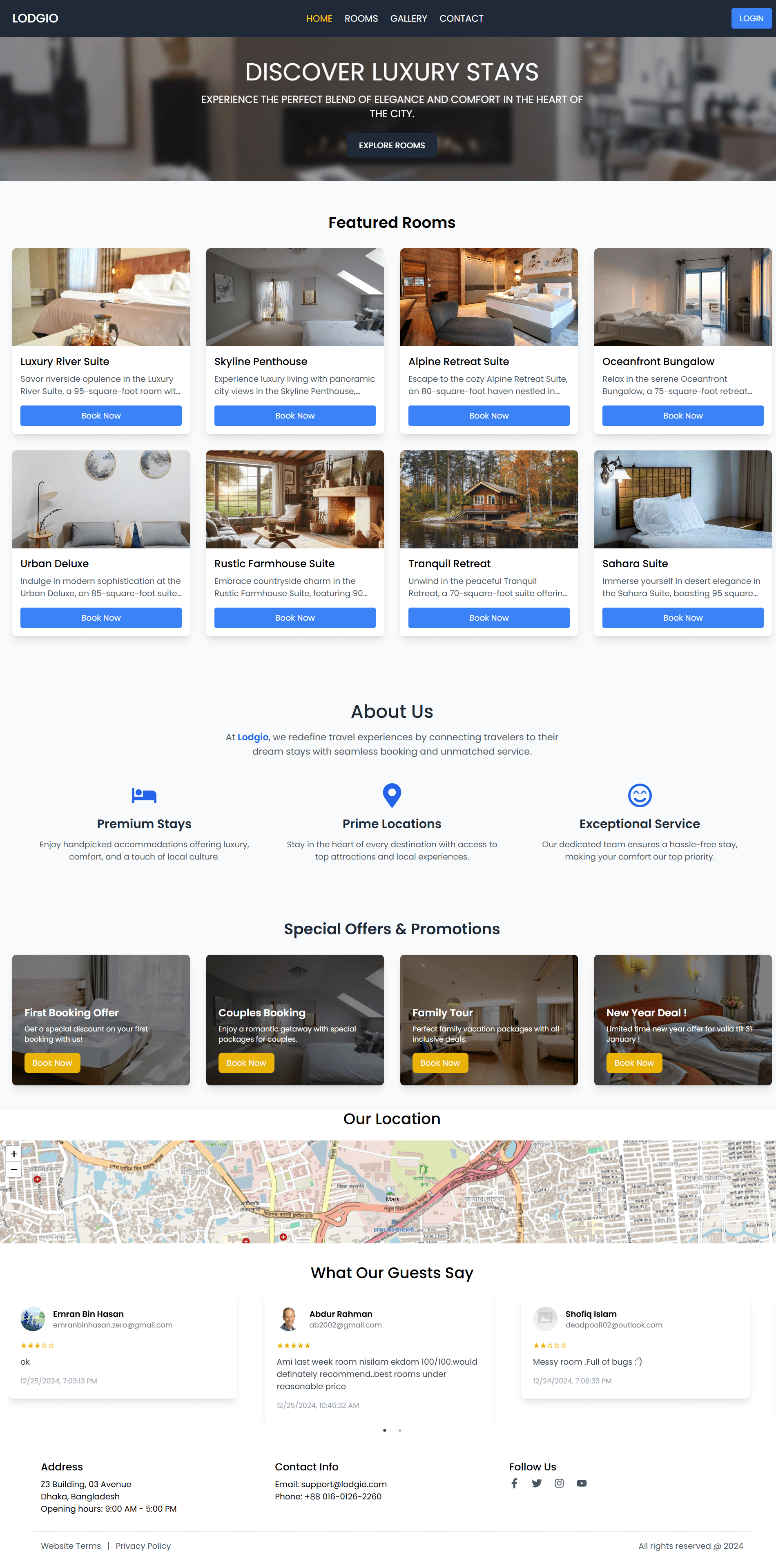 Lodgio – Seamless Hotel Booking Experience